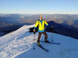 Jevon Dangeli on Monte Bondone, Italian Alps